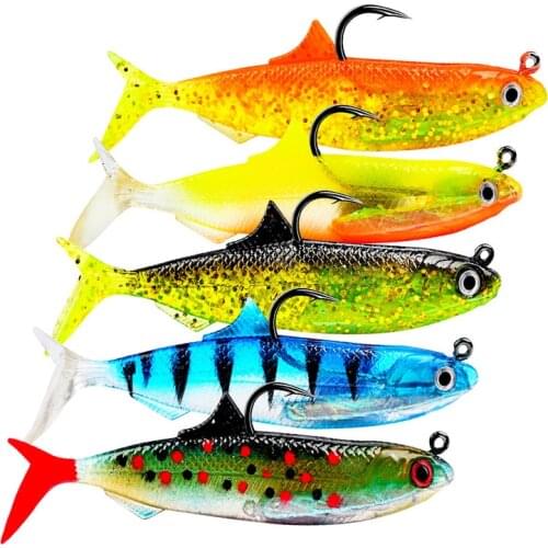1 Pieces Soft Fishing Lure Wobbler Swimbait Silicone Isca Artificial Bait Carp Fishing Lead Jig Fish Pesca 21g/10.5cm