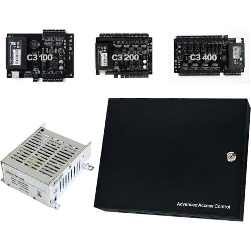 ZK C3 IP-based Door Access Control Panel Wiegand Access Control Board TCP/IP Door Access Control System With Power Supply Box