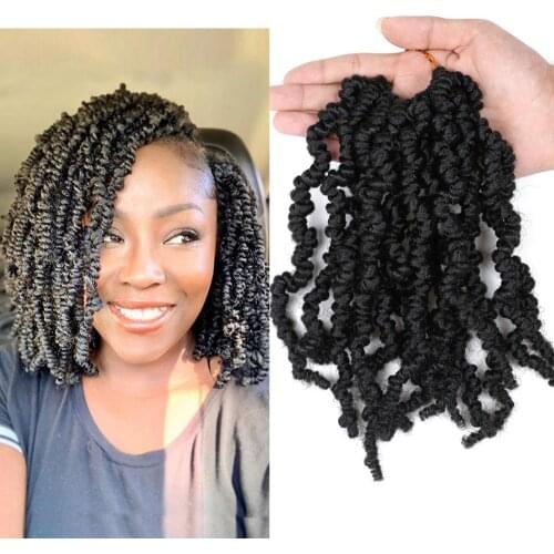 Mtmei Hair Pre-twisted Spring Twist Hair 10 inch Pre-Twisted Passion Twist Crochet Braids Short Curly Bomb Spring Twist Hair