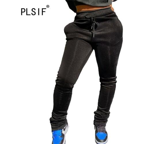 Simple Pure Color High Pockets Hip Skinny Pants Sexy Tight Club Party Lady Fashion Sheath Trouser
