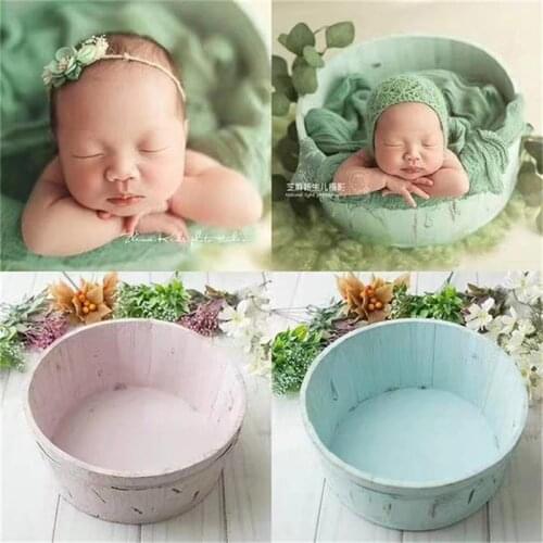 Newborn Photography Props Furniture Baby Photography Photo Shoot Vintage Posing Wood Bed Photograpghy Baskets Baby Souvenirs