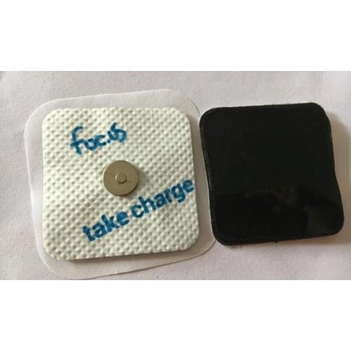 Self-adhesive 4*4cm square magnetic snap electrode pads for Tens unit EMS massage machine