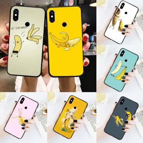 3Cartoon Finger Funny Banana Phone Case For Xiaomi Redmi Note 4 4x 5 6 7 8 pro S2 PLUS 6A PRO