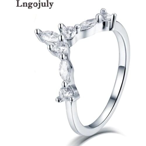 Fine Jewelry Women Ring 925 Sterling Silver Ring Rose Gold Color Ring Wedding Bride Zircon Rings Silver Jewelry Anniversary Gift