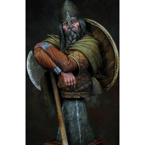 1/10 ancient viking man bust Resin figure Model kits Miniature gk Unassembly Unpainted