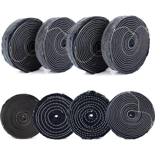 1Pc 80mm-300mm Cowboy Cloth Polishing Wheel Denim Buffing Grinding Dics for Stainless Steel Metal Polishing 3-12Inch