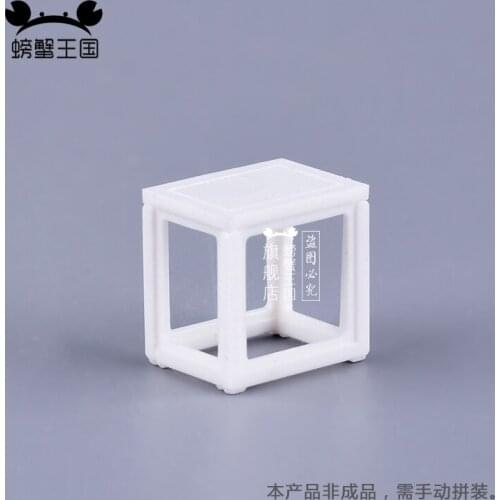 10pcs 1:25 Dollhouse mini Furniture Miniature Doll Accessories Chinese Style Plastic Square Bench Chair
