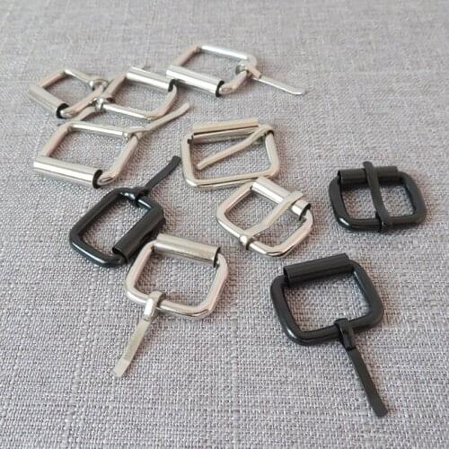 10pcs/lot 20mm 25mm metal pin buckle adjuster for bag handbag cat dog collar sewing garment accessory leather straps belt buckle