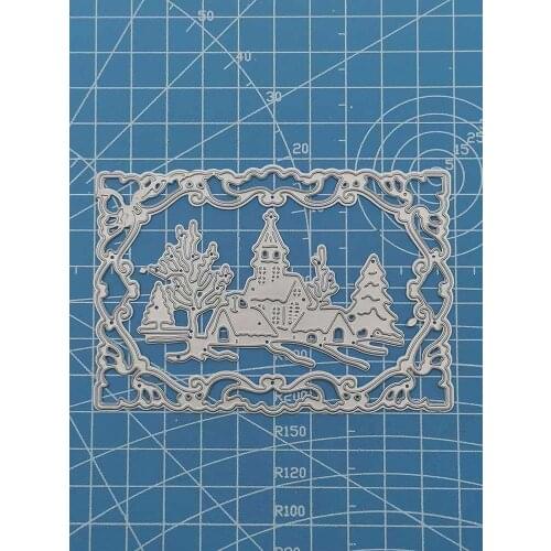 100*68mm Christmas Style House Embossing Cutting Die For DIY Scrapbooking Album Paper Cards Decorative Crafts Embossing Die Cuts