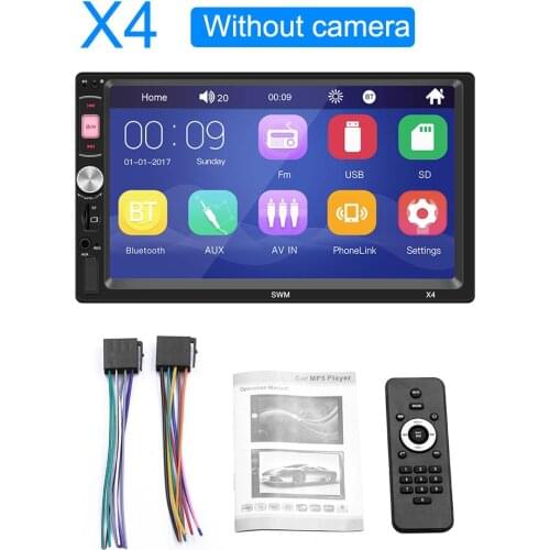 2 DIN Android Car Multimedia Player Bluetooth Touch Screen Stereo Radio MP5 Player Supports Android IOS System Mirror Link