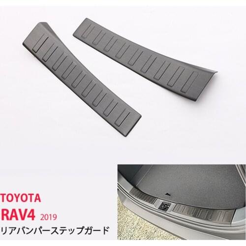2pcs Car Chrome Trim for Toyota Rav4 V XA50 2019 Up Rear Scuff Protector Stainless Steel Auto Car Sticker
