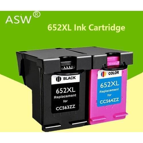 2Pcs 652XL 652 ink cartridge replacement for HP 652 XL for HP Deskjet 1115 1118 2135 2136 2138 3635 3636 3835 4535 printers