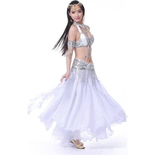 2016 High quality baru Leafroll double slit ear chiffon Belly Dancing rok panjang, Rok ayunan, Kostum tari perut Dance skirt