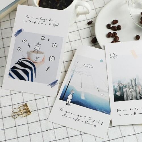 30pcs draw the day when I happy style card Scrapbooking party invitation DIY Decoration gift message card postcard