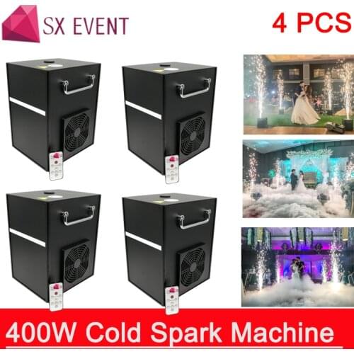 4pcs/lot Machine 400W Safe And Touchable Cold Spark Firework Machine Non-pyro Flame Fountain Sparkular Machine For Events Weddin