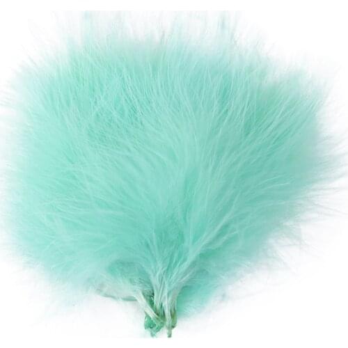 50/100pcs Mint Dyed Turkey Feather Soft Fluffy Craft Feathers 7-12CM for DIY Handwork Fly Tying Material Jewellery Decoration