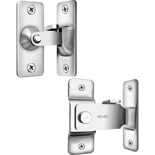 90 Degree Solid Door Latch Bolt 304 Stainless Steel Locks Sliding Door Right Angle Buckles Door Hardware