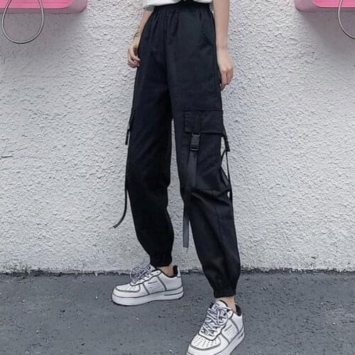 Pants Women Ankle-length Loose Streetwear Harajuku Korean Student Casual Simple Unisex Comfortable All-match Womens Pant Cargo