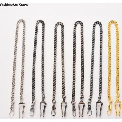 New Bronze Alloy Chain For Antique Quartz Women Men Vintage Pocket Watch 6 colors 36.5cm
