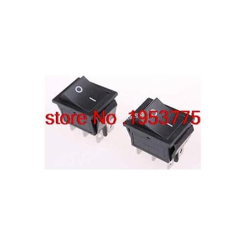 20Pcs Black 6 Pin on/off 2 Position DPDT Boat Rocker Switch 250V/16A 125V/20A AC