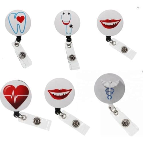 Cheap RN Doctor Nurse Badge Reel ID Retractable Badge Holders
