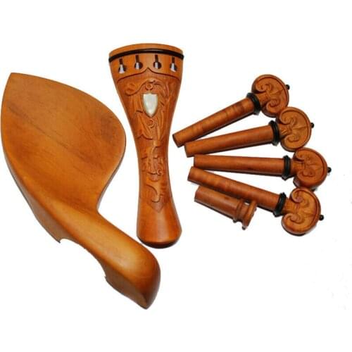 Violin part,1sets violin jujube wood fittings 4/4