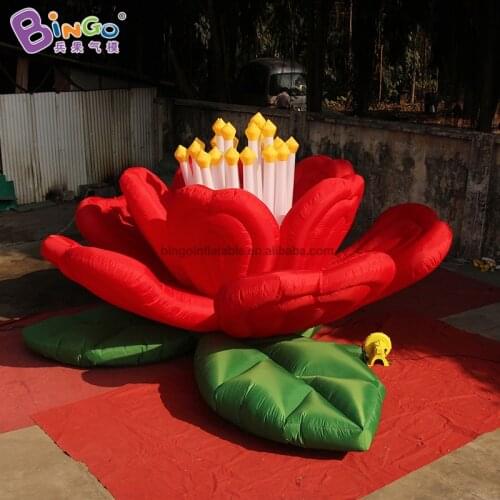 Customized 5x5x2.7 meters giant inflatable balloon flower / inflatable standing flower for decoration toys