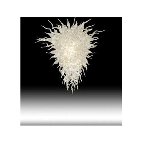 Hot Sales White Glass Chandelier Pretty Bulb Tail Glass Crooked Pipes Assemble Fixture