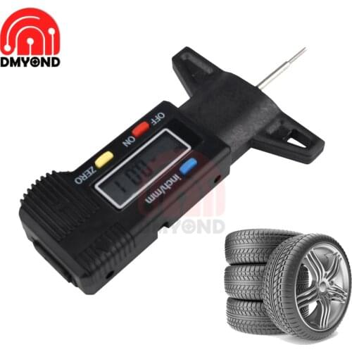 Auto Tire Wear Detection Measuring Tool Digital Car Tyre Tire Tread Depth Gauge Meter Caliper Thickness Gauges Monitoring System