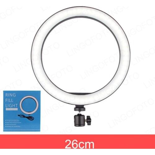 Live Streaming 10-inch 26cm Ring Lamp Flash LED Light USB Photography Lighting Lamp for Camera Smartphone Studio UC9750