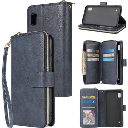For Samsung Galaxy Note 10 Pro A20E A10S A11 A81 A5s A30S A51 A71 Leather Case Zipper Wallet Card Slot Flip Cover Mobile Bag