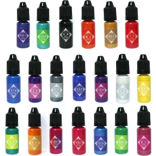 20 Colors Crystal Epoxy Pigment UV Resin Dye DIY Jewelry Colorant Art Crafts Coloring Drying Color Mixing Liquid Decor