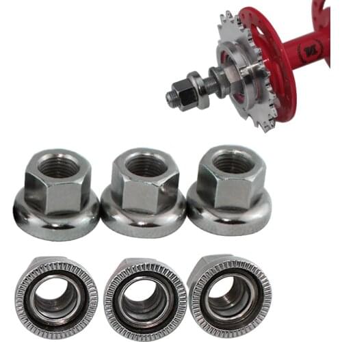 Dead flying drum screw nut front and rear screw anti-skid locking Deemount Fixed Gear M9 M10 Nut Anti-skid Texture Bicycle parts