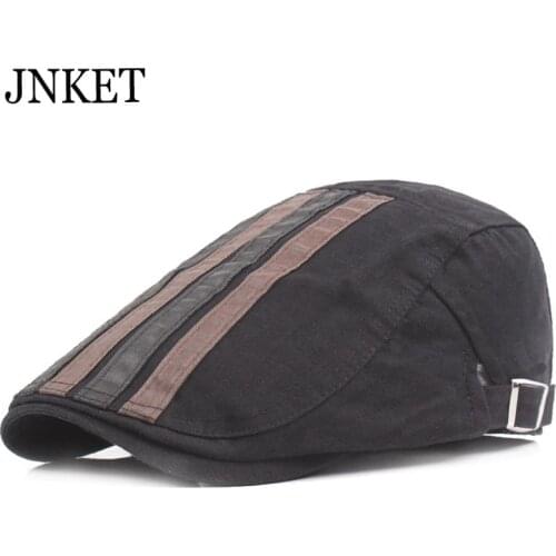 JNKET Fashion Men Womens Berets Hat Peaked Cap Cotton Fabric Casual Sunhat Duckbill Cap Casquette Adjustable Size