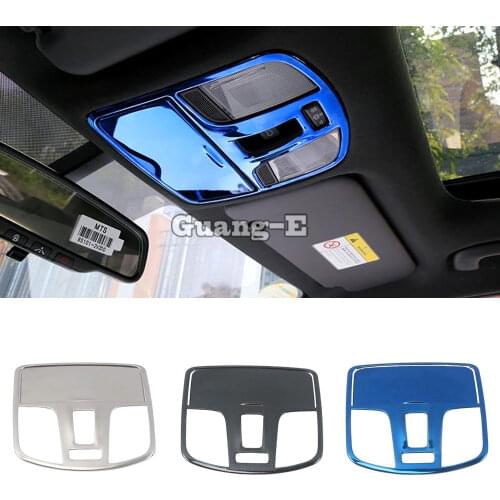 Car Cover Stick Stainless Steel Front Read Reading Light Lamp Trim Hood For Hyundai Kona Encino Kauai 2017 2018 2019 2020