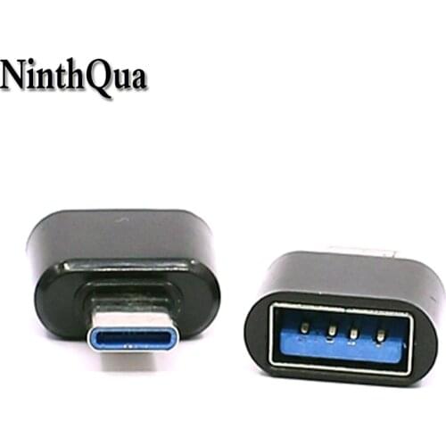 NinthQua 1pcs Type-C Male Plug to USB 2.0 Female jack Connector OTG Data Adapter for Phone Tablet Laptop