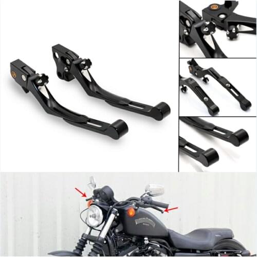 Motorcycle CNC Adjustable Aluminum Handle Brake Clutch Levers For Harley Sportster 883 Nightster XL1200N Forty Eight Seventy Two