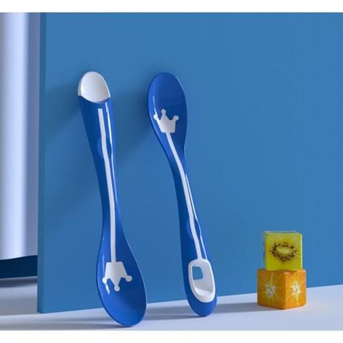 Silicone Twist Spoon Baby Complementary Food Spoon Self Feeding Utensil for Kids