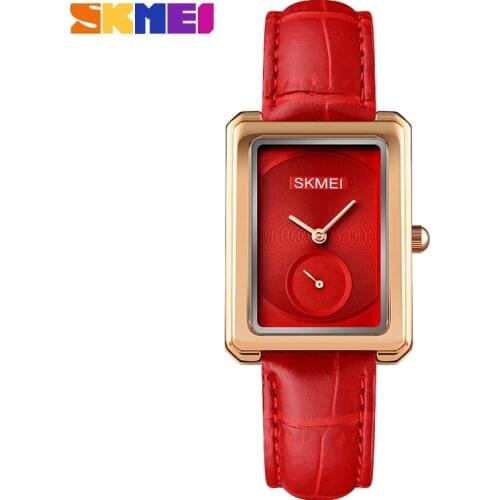 SKMEI Elegant Womens Small Dial Watches Fashion Leather Strap Ladies Wristwatches Waterproof Clock For Party Birthday 1691