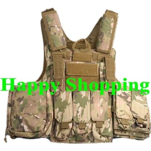 Tactical Molle Combat Strike Plate Carrier Hunting Heavy Duty Vest CP multicam