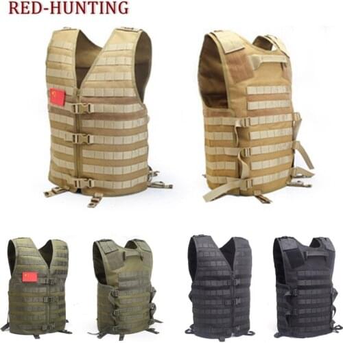 Tactical Molle Modular Vest Airsoft Shooting Vest with Hidden Mesh Hydration Pocket Hunting Assault Waistcoat Chest Rid Vest