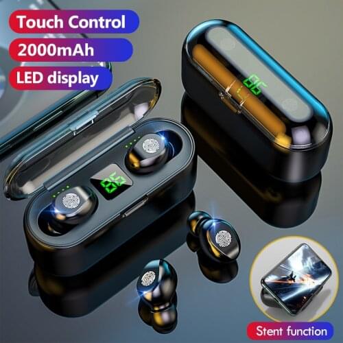 TWS for Bluetooth 5.0 Earphones 2000mAh Charging Box Wireless Headphone 9D Stereo Sports Earbuds HD Call Headset With Microphone