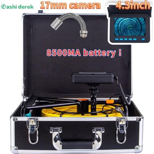 4.3inch DVR / no-DVR 30M HD 17mm Camera Lens Drain Sewer Pipeline Industrial Endoscope Pipe Inspection Video Camera