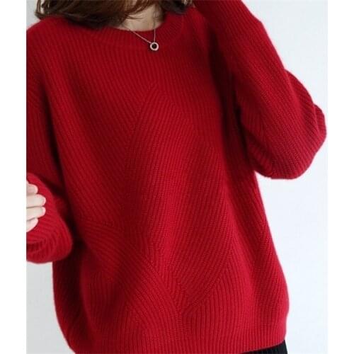 Gejas Ainyu autumn winter women sweaters fashion 2020 women Cashmere sweater knitted sweater Round neck pullover tops plus size