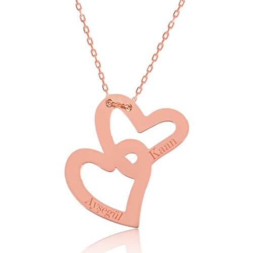 Silver United Hearts Is Lady Necklace