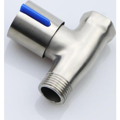 1Pcs 304 Stainless Steel Straight Way Triangle Valve Inner And Outer Wire G1/2''Cold And Hot Water Pipe Bathroom Accessories