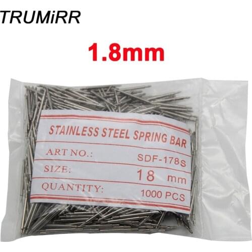 1000pc 1.8mm Watch Band Spring Bar Full Stainless Steel 10mm 12mm 14mm 16mm 17mm 18mm 19mm 20mm 22mm 23mm 24mm Double Flange Pin