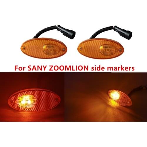 2PCS E8 LED Pump truck Pumper truck side markers light For SANY Pump truck For VOLVO Pump truck For Benz Pump truck For Zoomlion