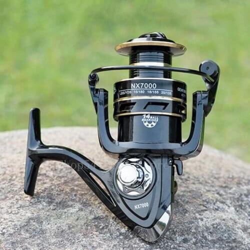 5.2:1 Spinning Reel Max Drag 10Kg Carp Fishing Reel 2000-7000 All metal Spool Spinning wheel Fishing Reels