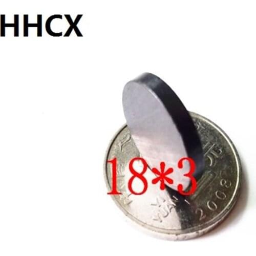 50pcs/lot Y30 Disk Ferrite Magnet 18*3 mm Permanent magnet 18mm x 3mm Black Round Speaker magnet 18x3 mm